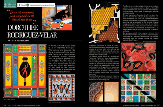 Cover of Loft & Decoration magazine Spring–Summer 2025 edition featuring international contemporary artists.