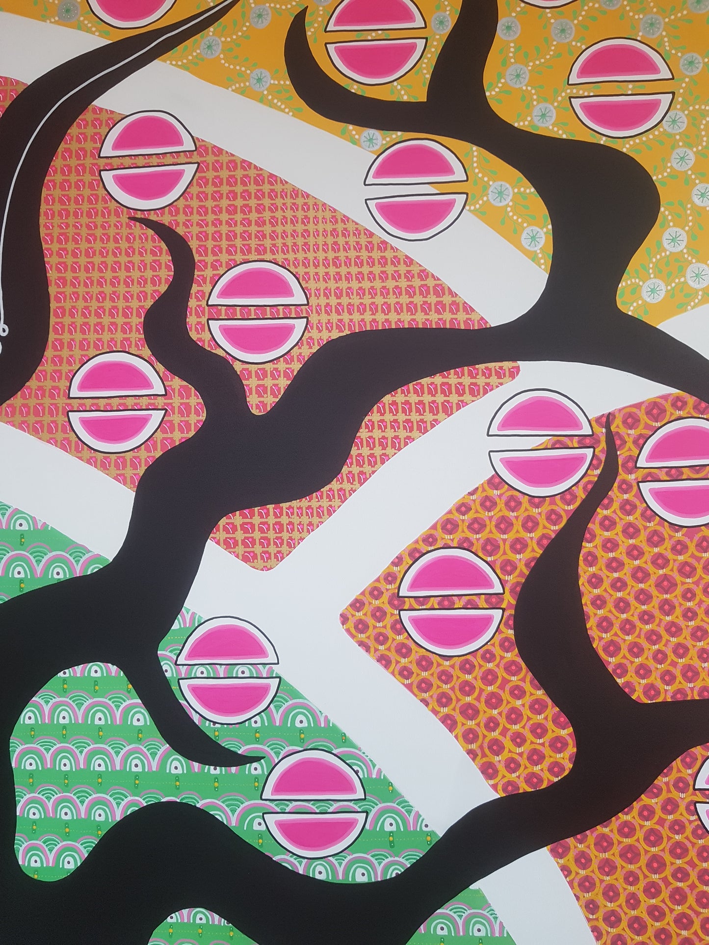 Happiness is to hold flowers in both hands, 132 x 160 cm