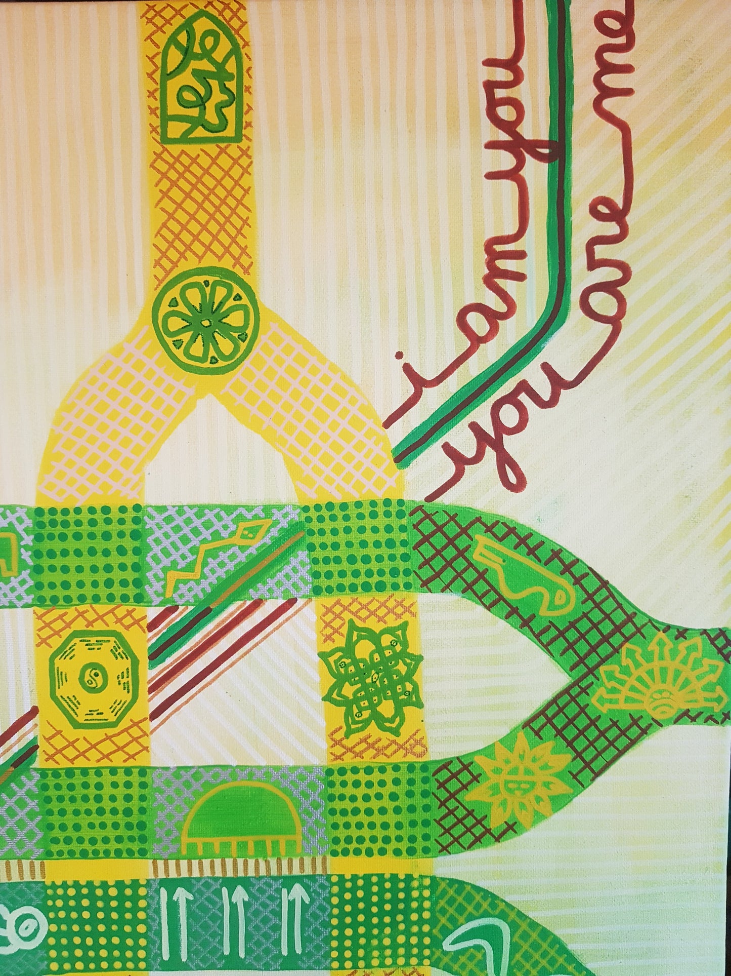 The union of continents, 100 x 100 cm