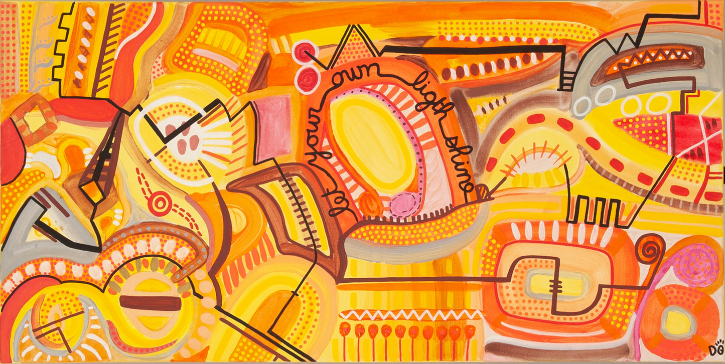 Let your own light shine, 50 x 100 cm