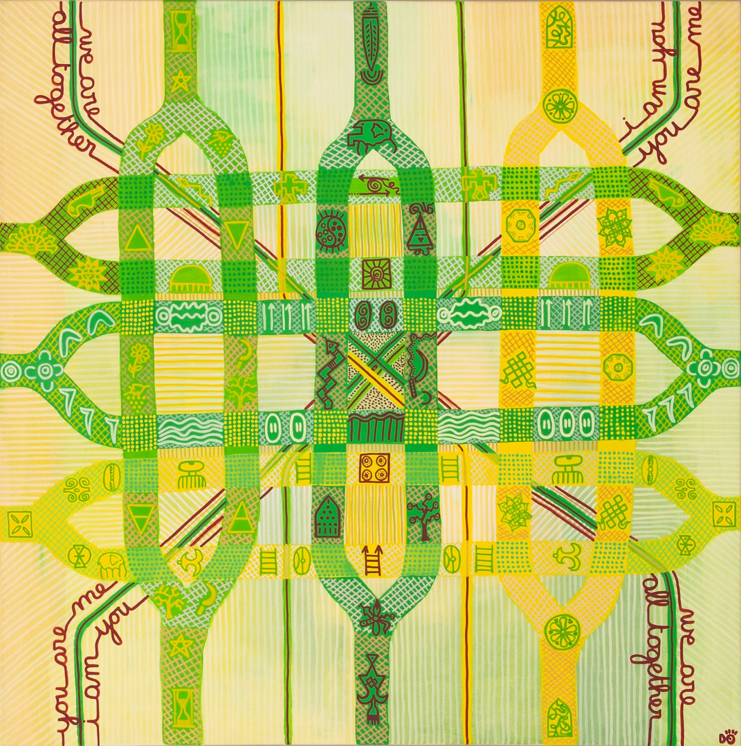 The union of continents, 100 x 100 cm