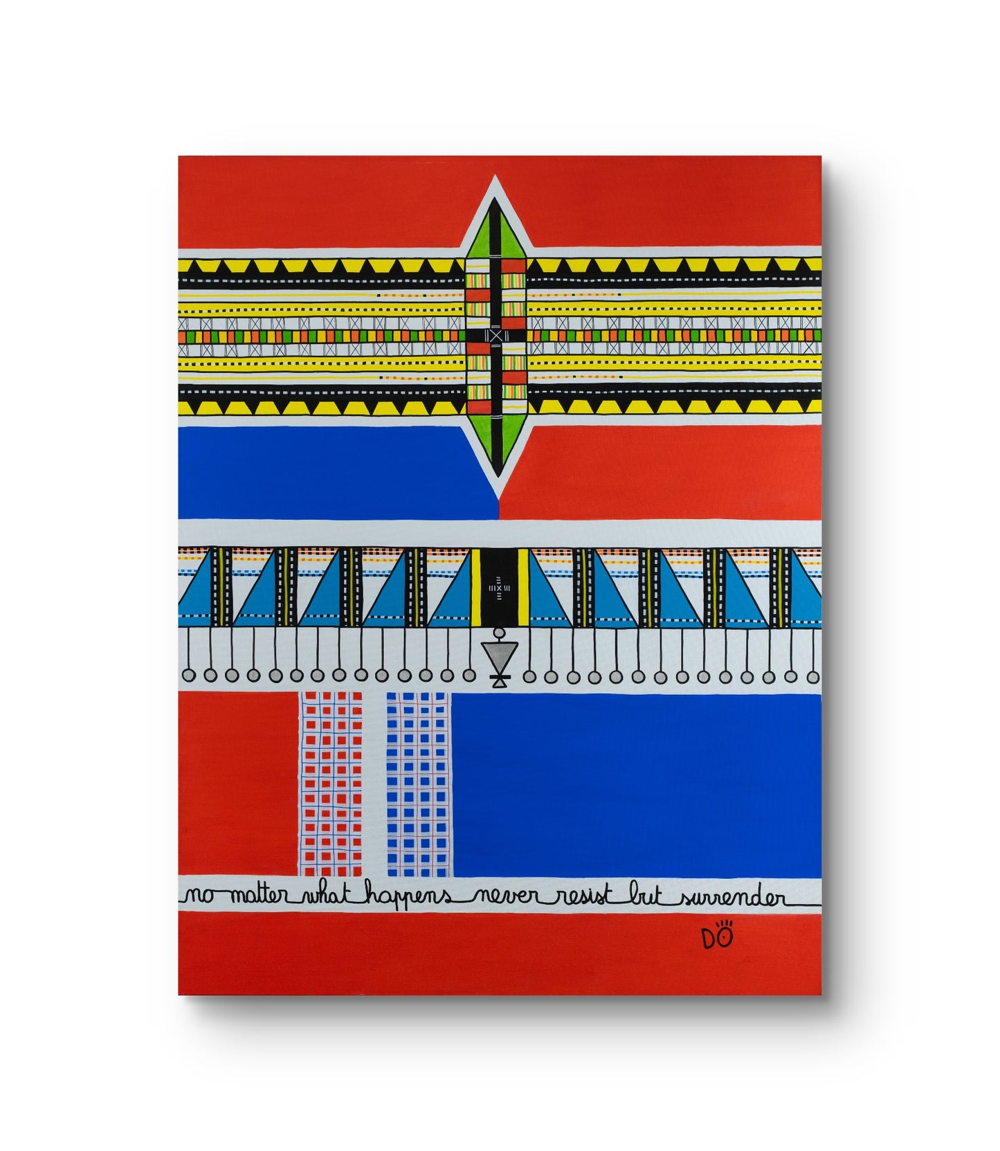 No matter what happens, never resist but surrender, Maasai – Original Painting, 89 x 116 cm