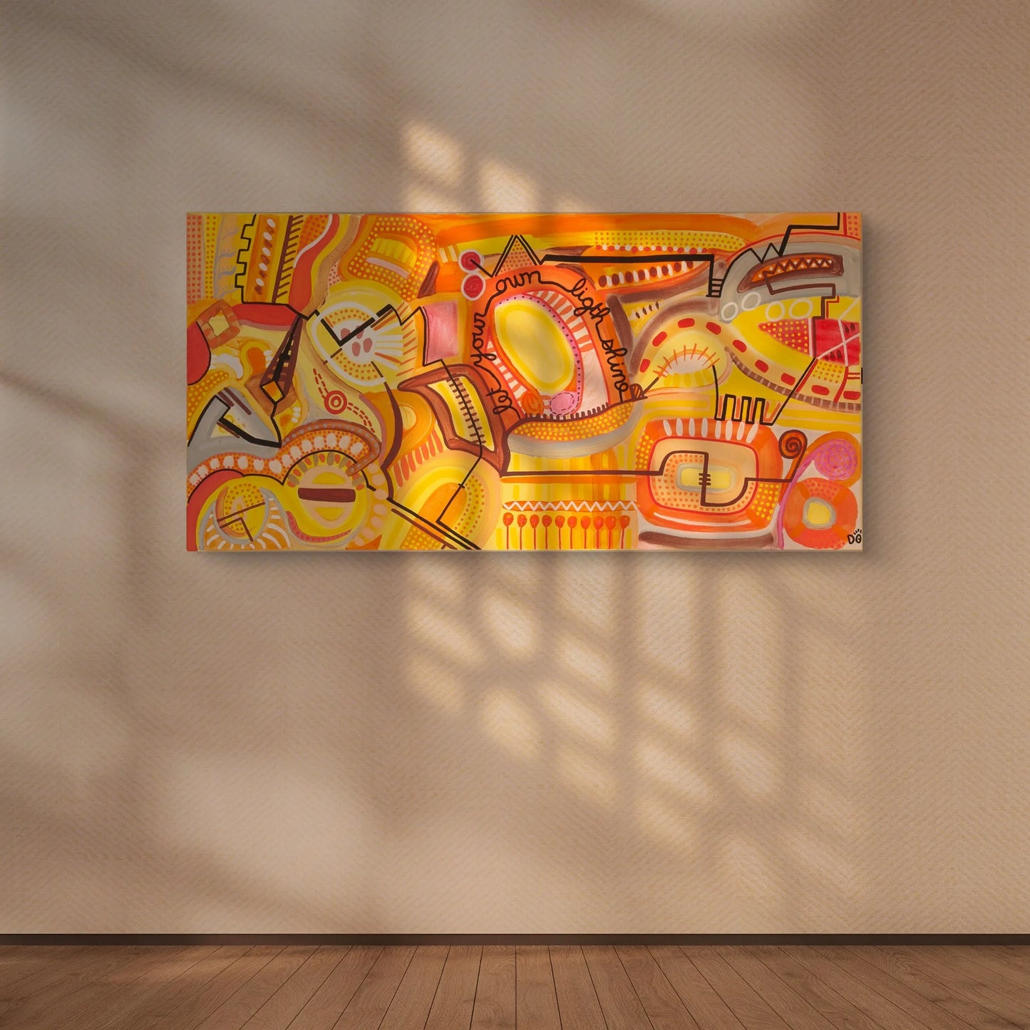 Let your own light shine – Original Painting, 50 x 100 cm