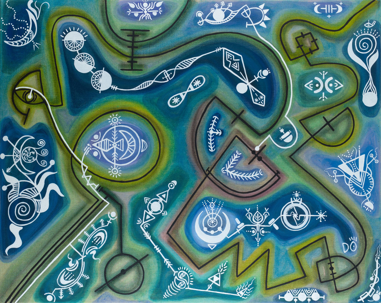The Music of The Moon – Original Painting, 80 x 100 cm