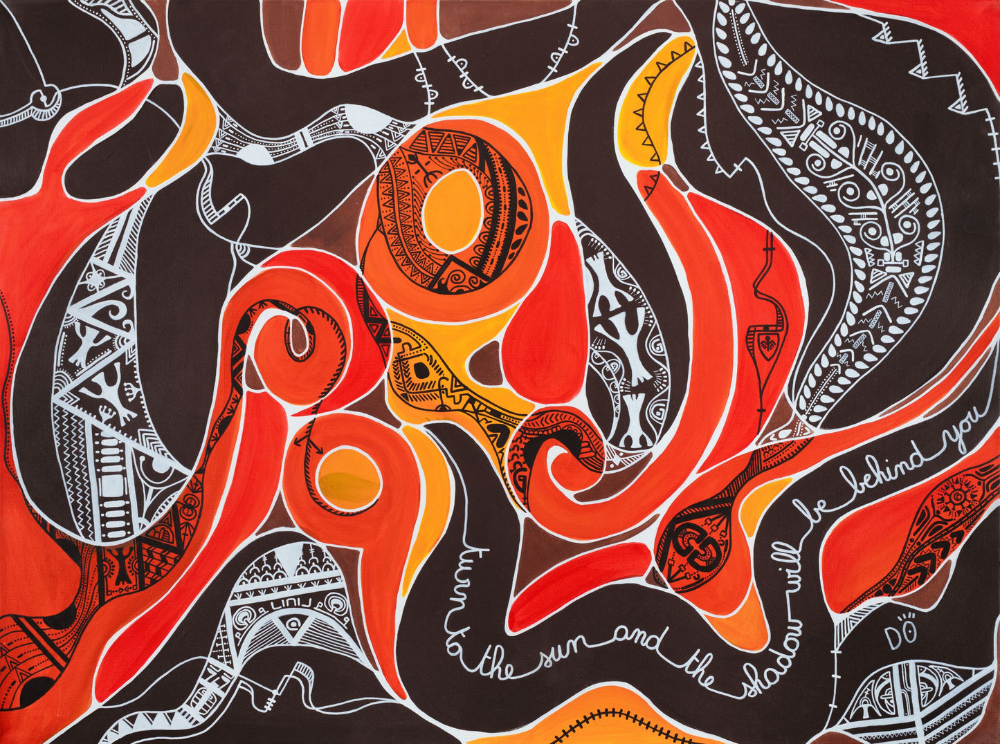 Turn to the Sun and the Shadow Will Be Behind You – Original Painting, 97 x 130 cm