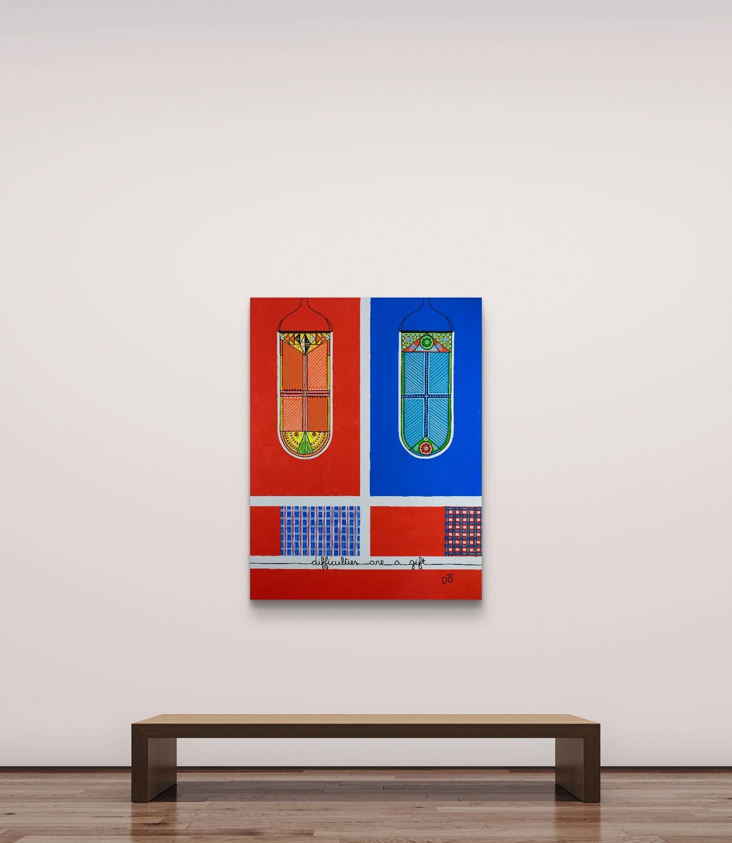 Difficulties Are a Gift, Maasai – Original Painting, 89 x 116 cm