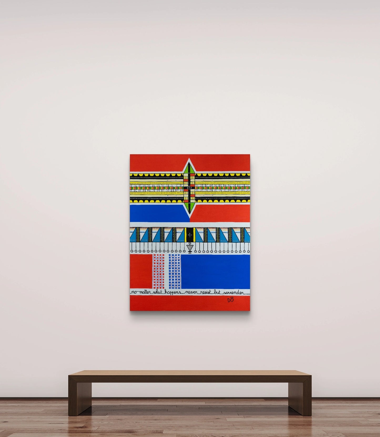 No matter what happens, never resist but surrender, Maasai – Original Painting, 89 x 116 cm