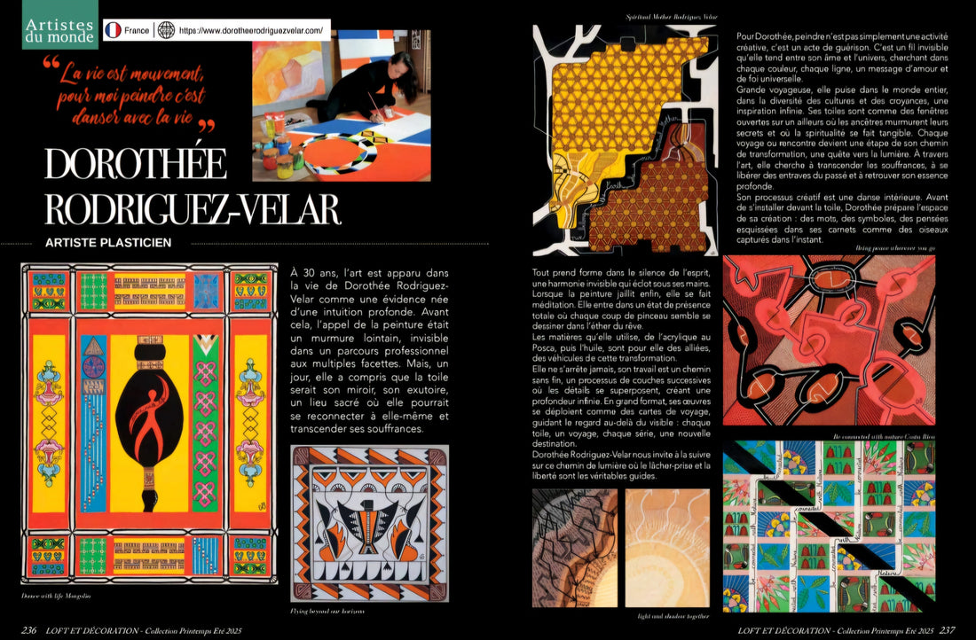 Cover of Loft & Decoration magazine Spring–Summer 2025 edition featuring international contemporary artists.