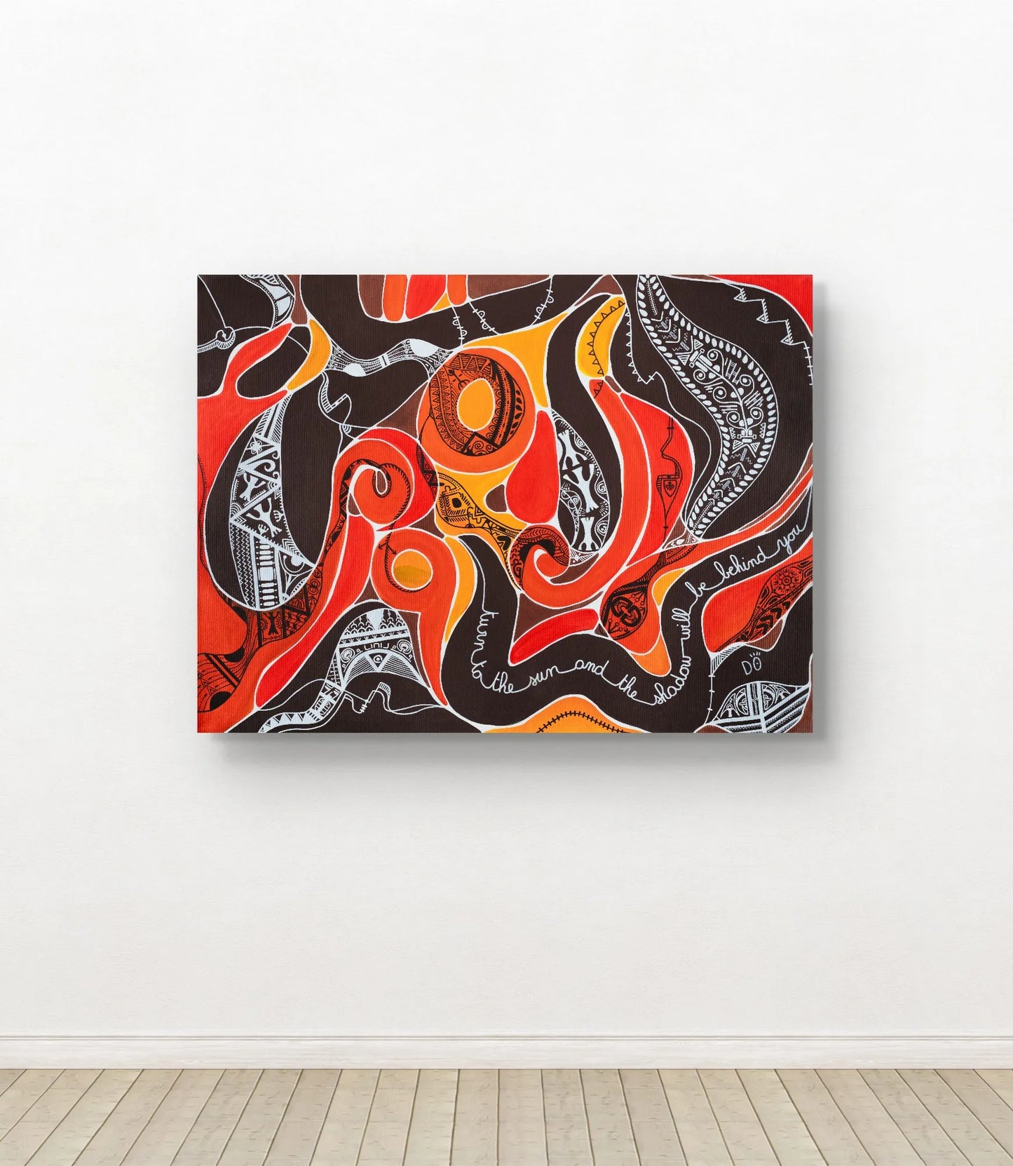 Turn to the Sun and the Shadow Will Be Behind You – Original Painting, 97 x 130 cm