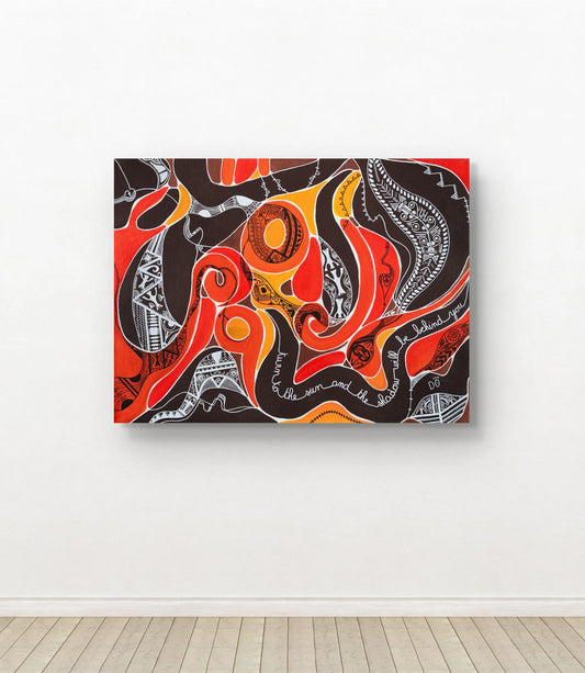 Turn to the Sun and the Shadow Will Be Behind You – Original Painting, 97 x 130 cm