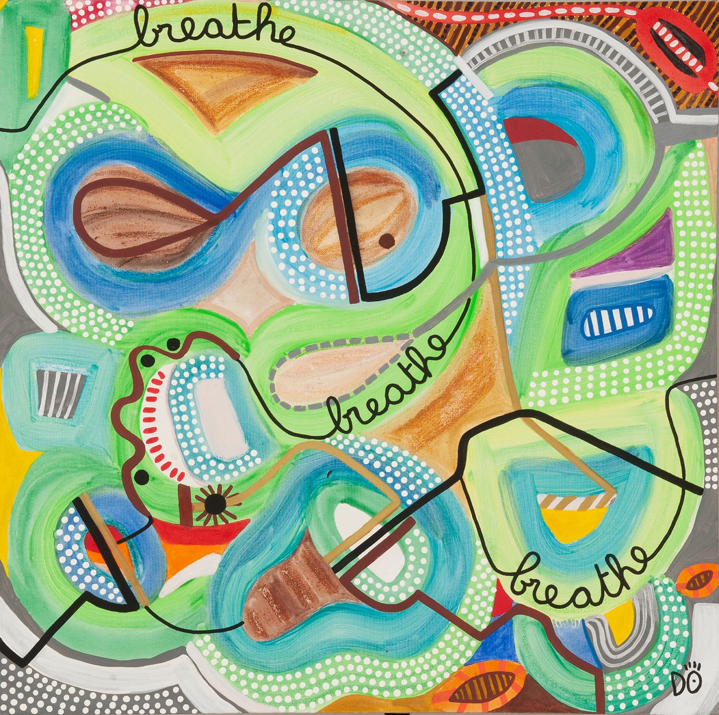 Breathe – Original Painting, 80 x 80 cm