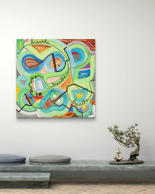 Breathe – Original Painting, 80 x 80 cm
