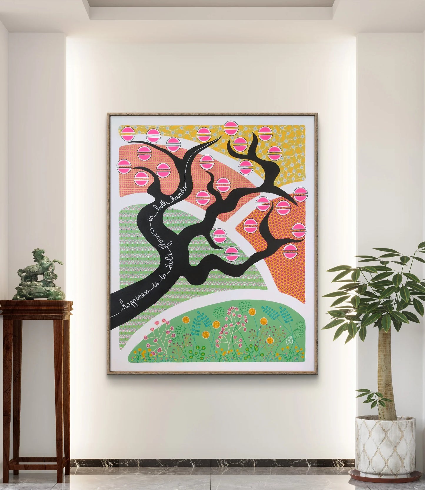 Happiness is to hold flowers in both hands, Japan