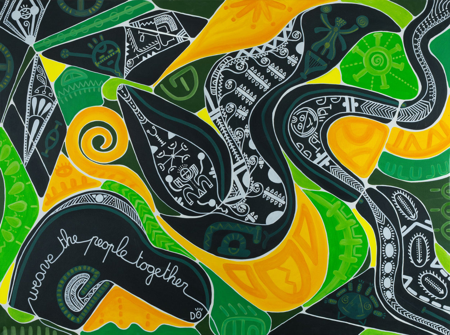 Weave the People Together – Original Painting, 97 x 130 cm