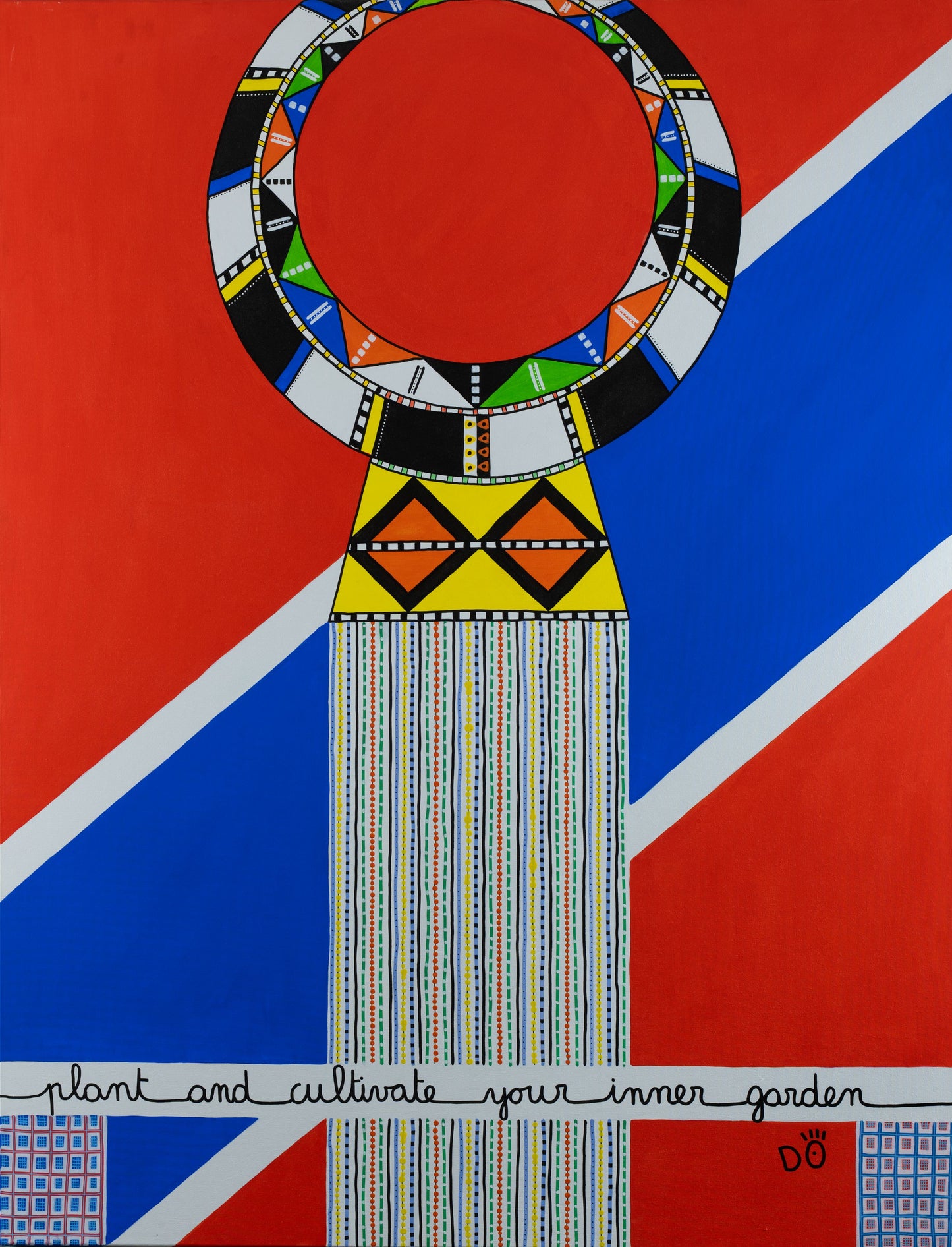 Plant and Cultivate Your Inner Garden, Maasai – Original Painting, 89 x 116 cm