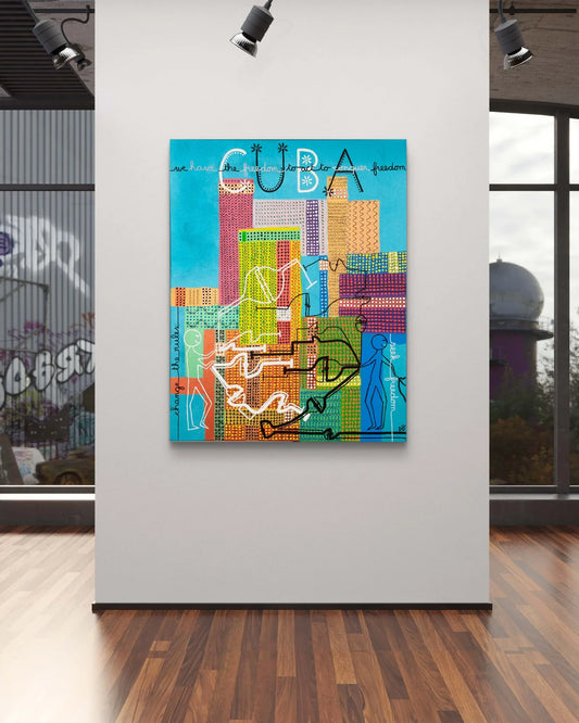 Seek freedom, Cuba – Original Painting, 80 x 100 cm