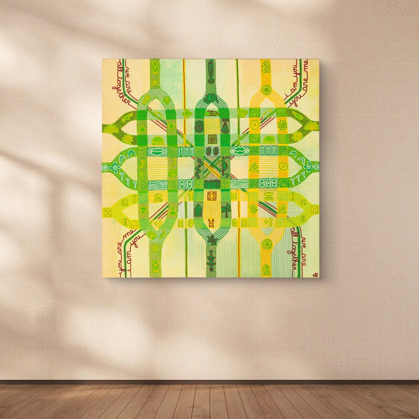 The union of continents – Original Painting, 100 x 100 cm