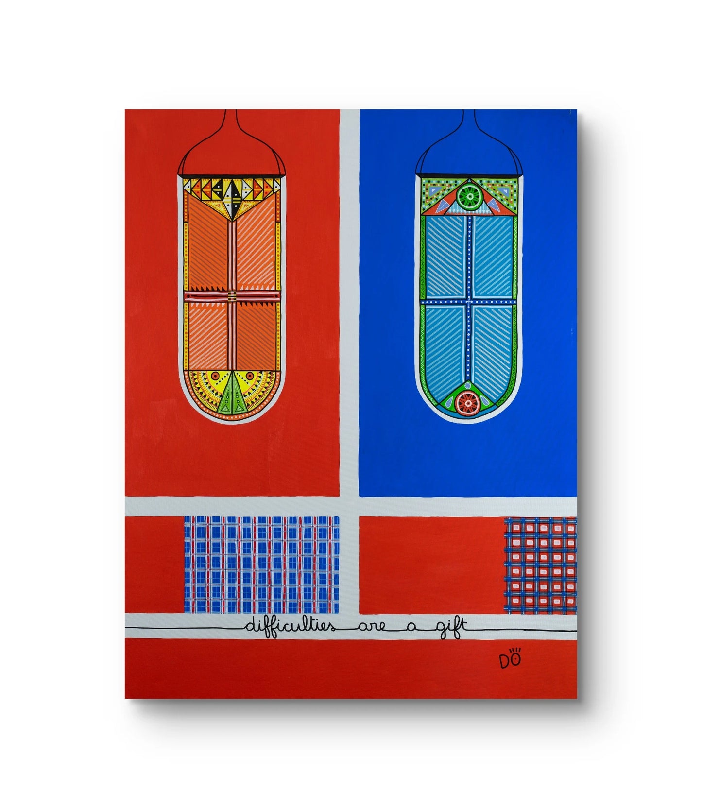 Difficulties Are a Gift, Maasai – Original Painting, 89 x 116 cm