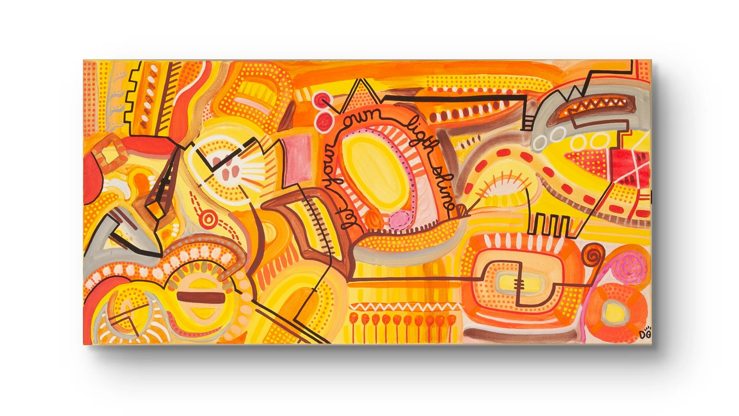 Let your own light shine – Original Painting, 50 x 100 cm